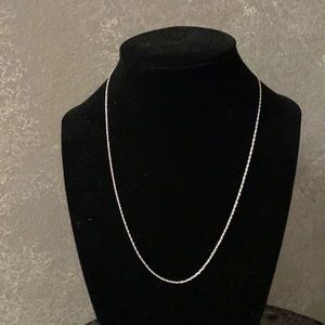 Solid sterling silver 1mm rope chain